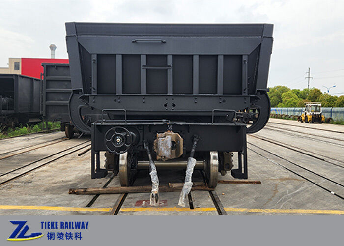 KF60 Railway Side Dump Car 60t Load Air Tipping Cylinder for Standard Gauge Ballast